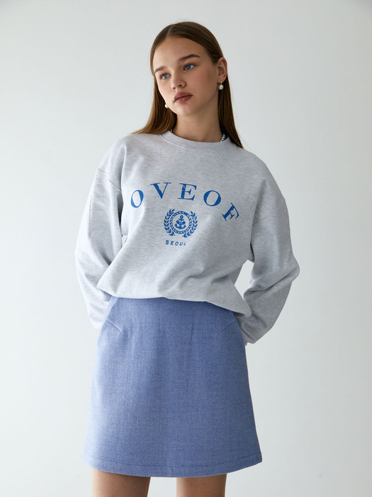 laurel logo sweatshirts_melange grey