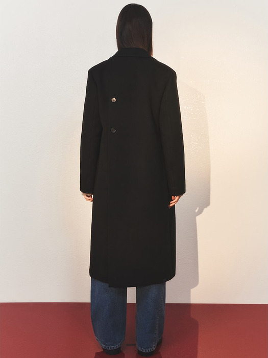 Signature Back Button Tailored Coat  Black (KE3X30M015)