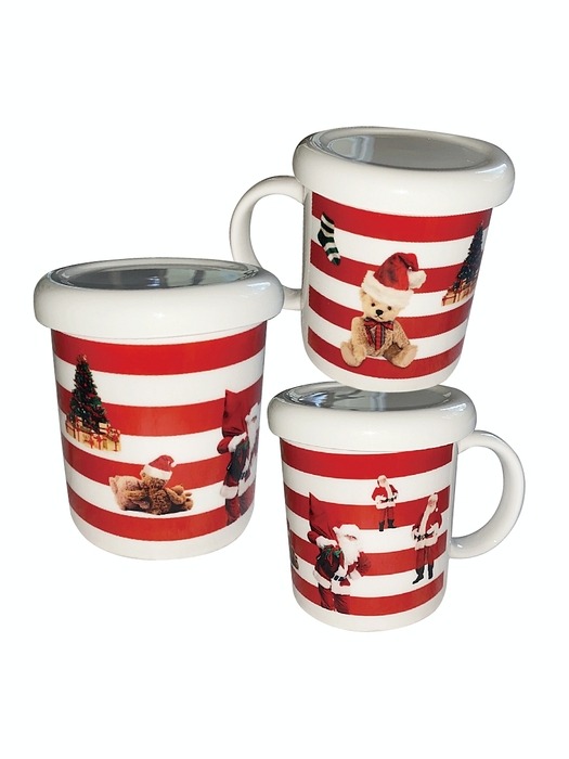 Red stripe x-mas mug