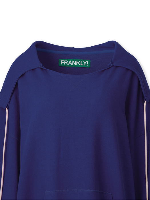 Frankly Pigment Washing Hooded - Navy