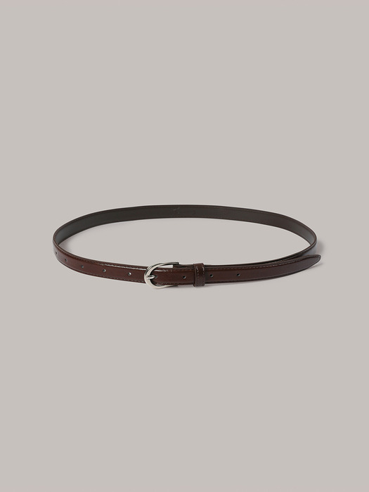 20mm Basic Leather Belt - 2 Color (Silver)