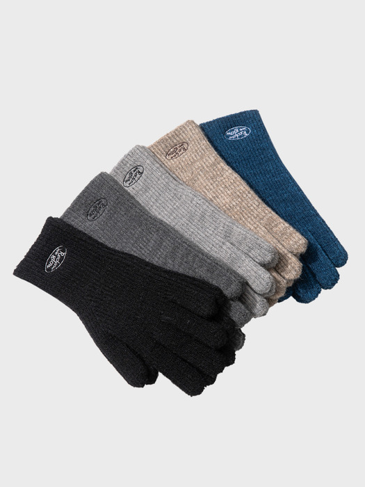 [2PACK] KNIT LOGO GLOVES 5COLOR