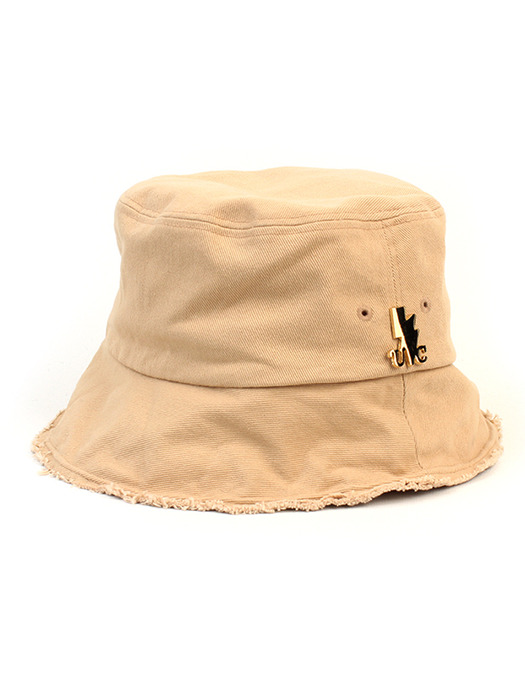 Vintage Beige Wire Bucket Hat 버킷햇