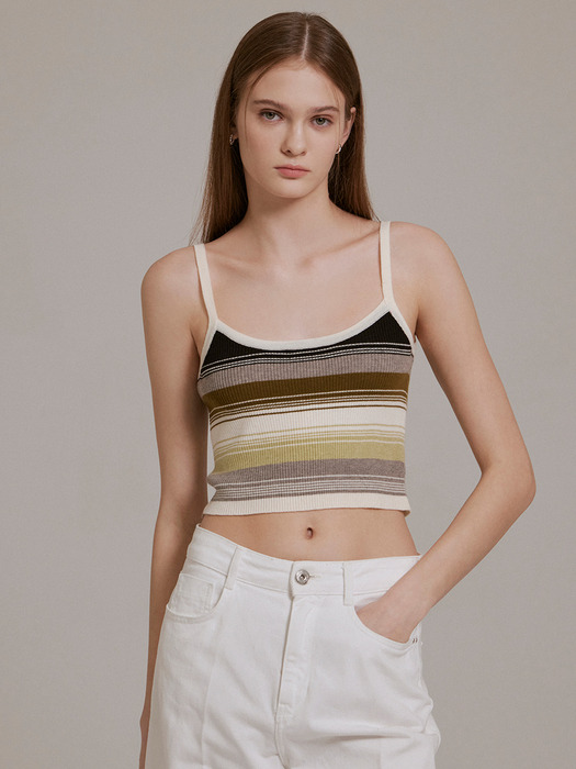 Stripe top & cardigan set (2color)