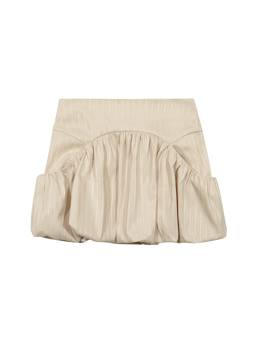 SHIRRING POCKET BALLOON SKIRT (LIGHT BEIGE)