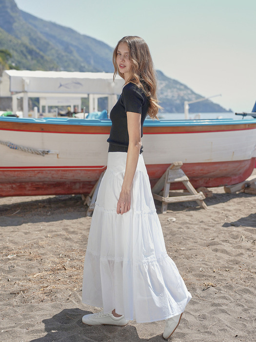 SHUUSHUU Ruffled Long Skirt(슈슈)_IVORY