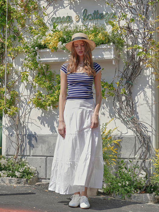 SHUUSHUU Ruffled Long Skirt(슈슈)_IVORY
