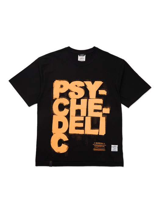 Psychedelic Oversized Short Sleeves T-Shirts Black
