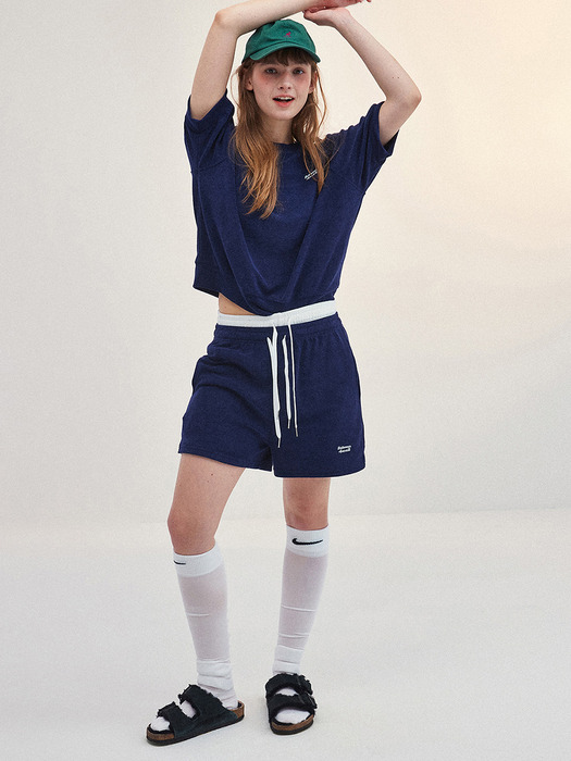 Terry Banding Shorts_NAVY