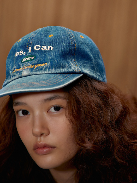 Crown Washed Cotton Ball Cap (Blue)