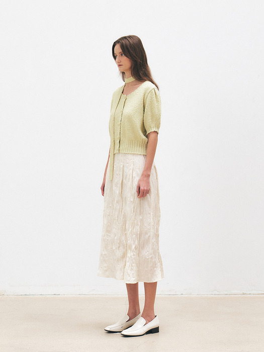 TFS FLARE CREASED SKIRT_2COLORS