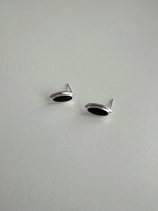 [925silver] Black amond earring