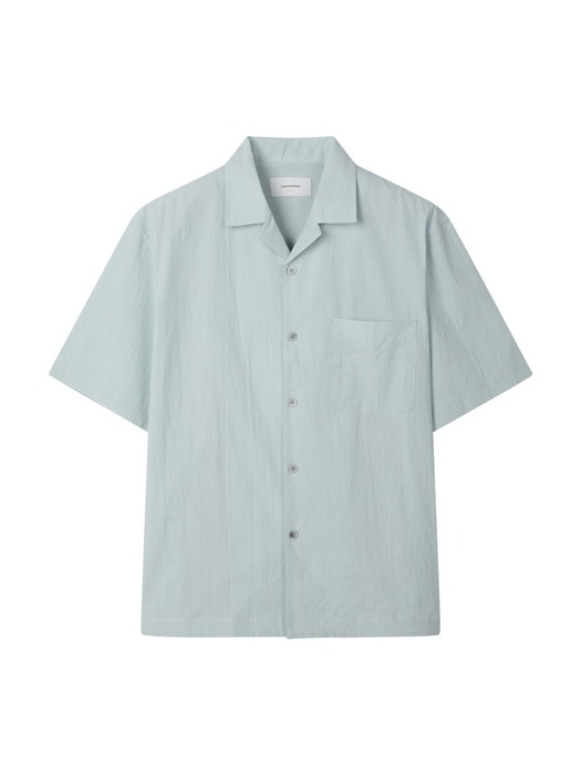 regular crinkled fabric half shirt_CWSAM24304MIX