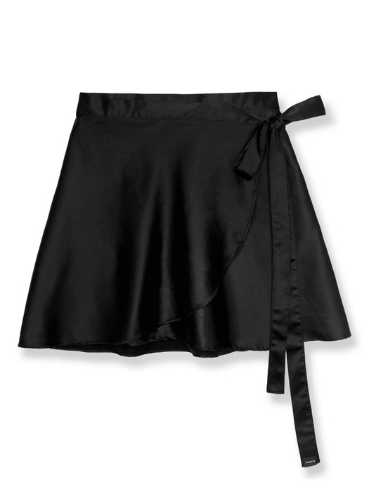 Satin Mini Wrap Skirt