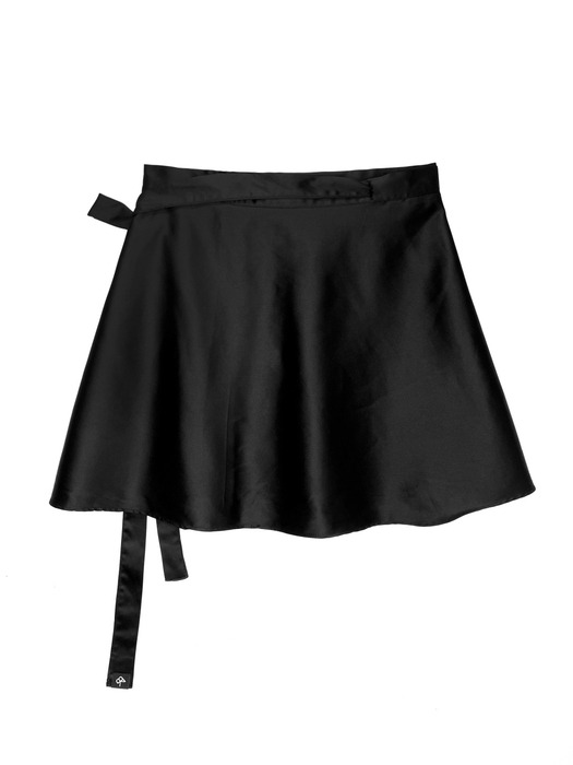 Satin Mini Wrap Skirt