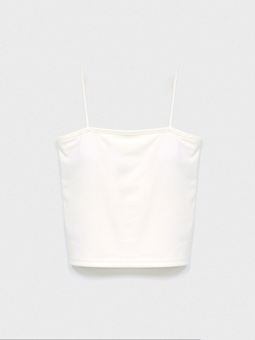 Ribbed Cap Sleeve Tank Top White