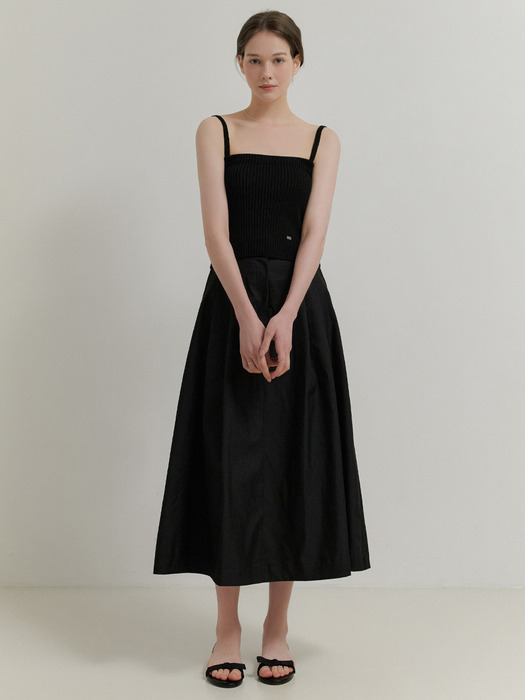 Wade pintuck skirt (black)