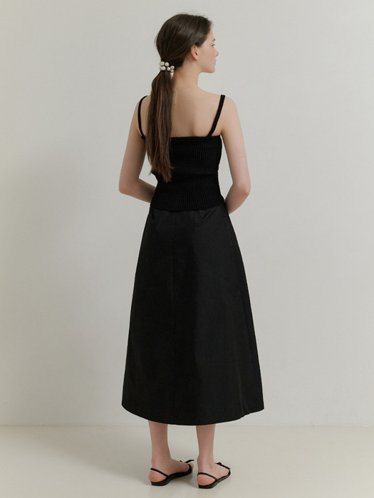 Wade pintuck skirt (black)