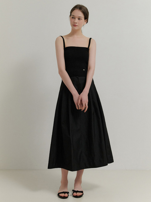 Wade pintuck skirt (black)