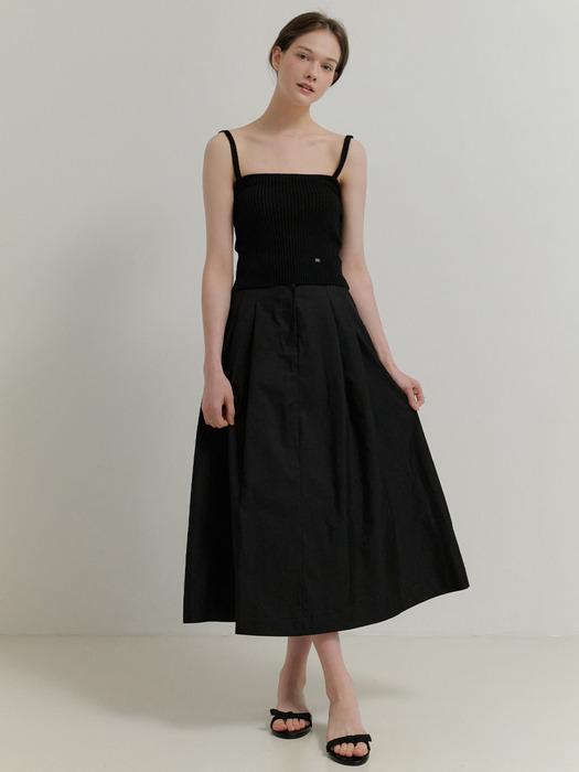 Wade pintuck skirt (black)