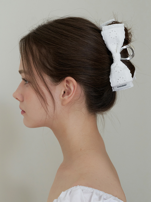 edel ribbon silver claw - white