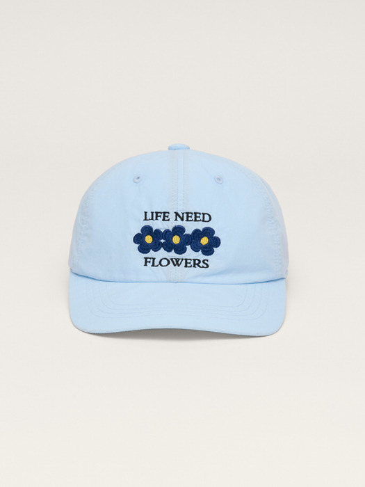 Flower Ball Cap (Blue)