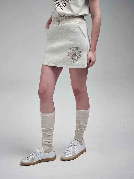 NEOPRENE MINI SKIRT CHAMPION CUP ACTIF_OATMEAL BEIGE