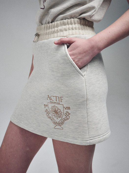 NEOPRENE MINI SKIRT CHAMPION CUP ACTIF_OATMEAL BEIGE