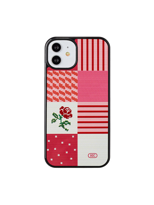 Patchwork Rose Cross Stitch Bumper Case_HC2477EP003M