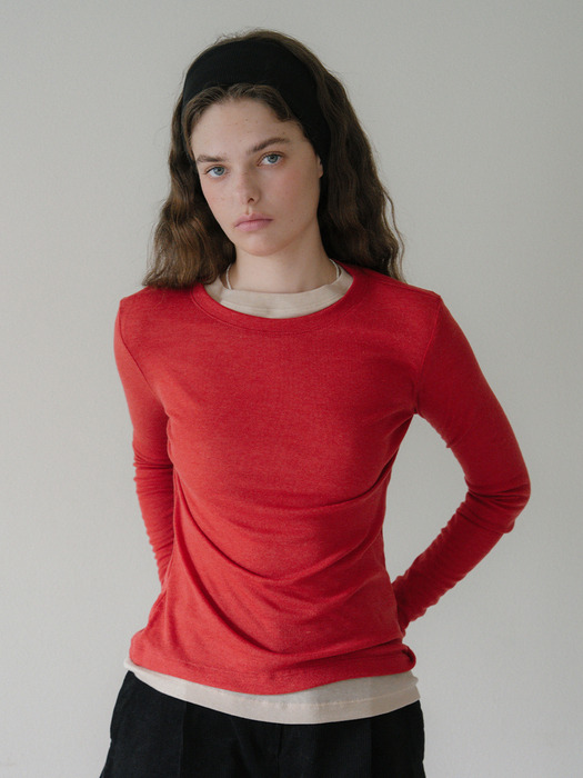 U Wool Layered Sleeve Tshirt_8colors