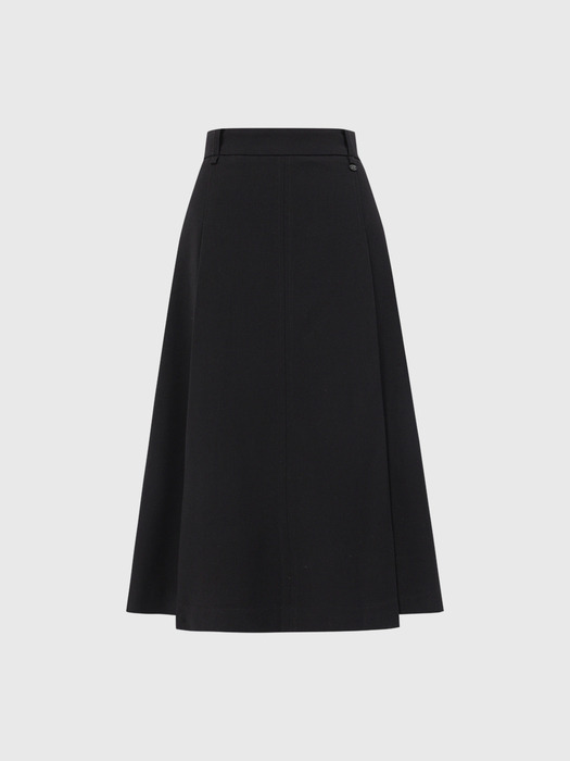 린다 미디 턱 플레어 울 스커트 / LINDA MIDI TUCK FLARE WOOL SKIRT_3colors