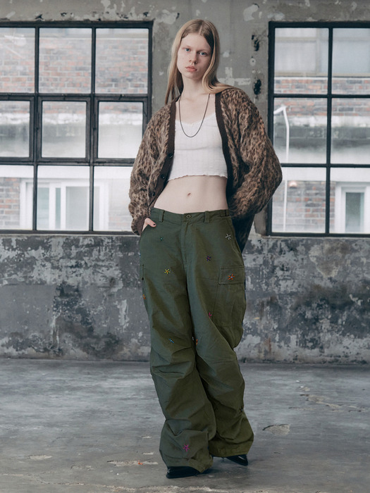 FLOWER MILITARY CARGO PANTS KHAKI