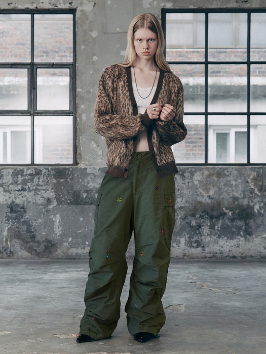 FLOWER MILITARY CARGO PANTS KHAKI