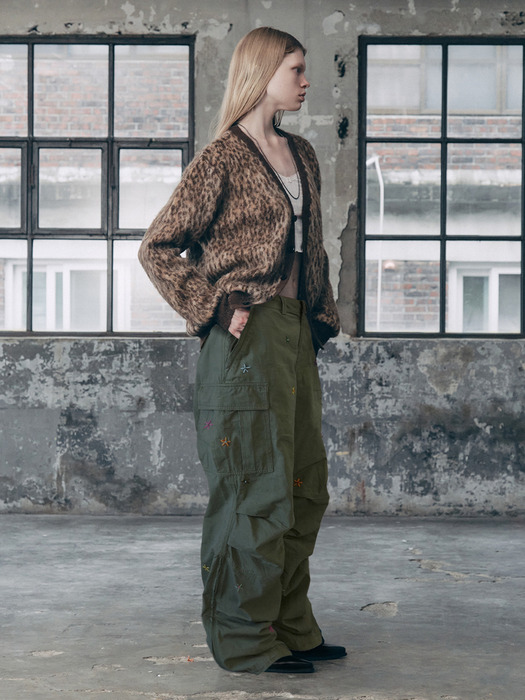 FLOWER MILITARY CARGO PANTS KHAKI