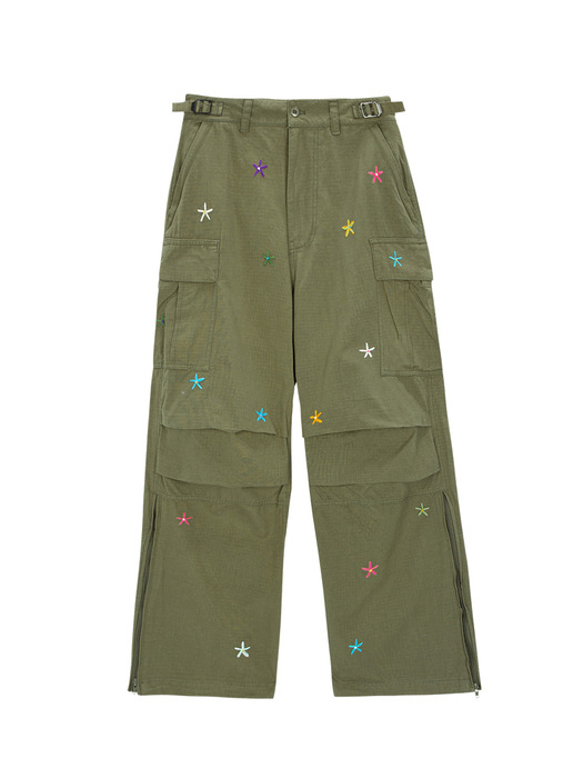 FLOWER MILITARY CARGO PANTS KHAKI