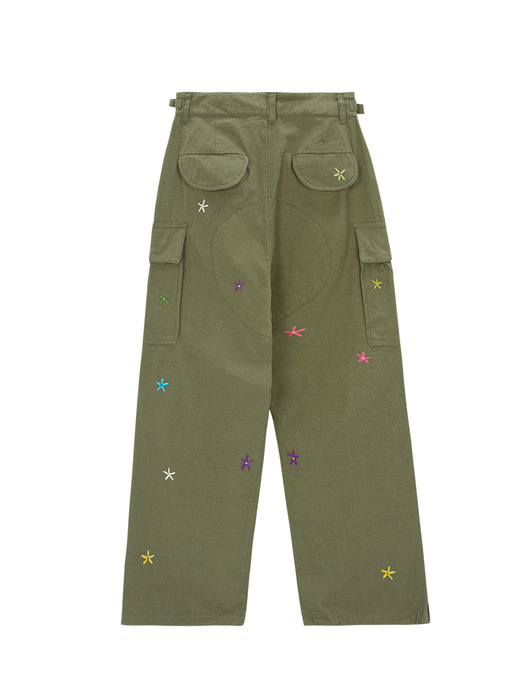 FLOWER MILITARY CARGO PANTS KHAKI