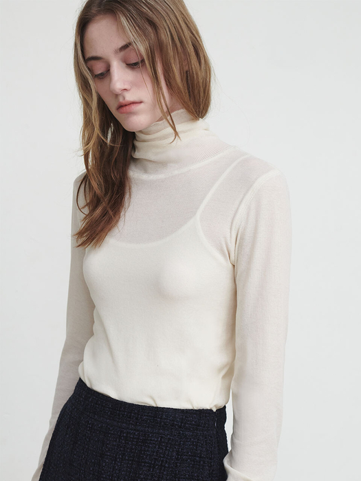 Back Slit Turtleneck T-Shirt SW4AE827_3color