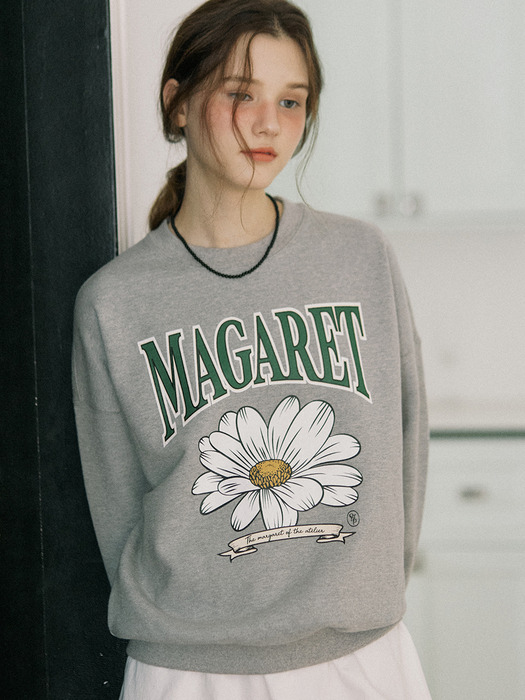 Margaret Bloom Sweatshirt - Melange Grey