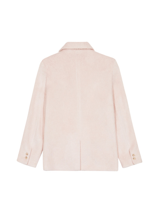 HAIRY WOOL JACKET (LIGHT PINK)