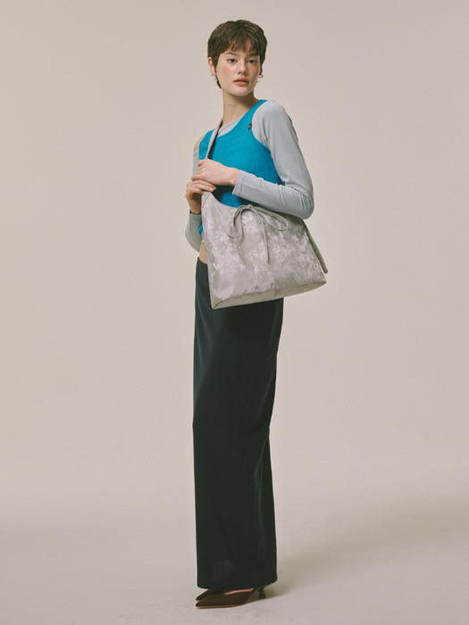 Triangle shoulder bag Silver