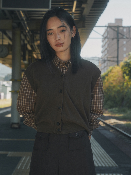 RODY CHECK SHIRT_BROWN