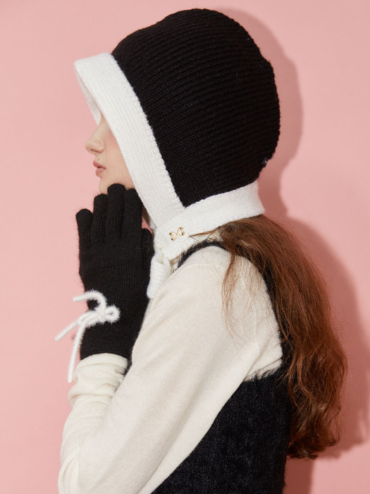 [W컨셉 단독 2 SET] Mont Classic Balaclava & Ribbon Glove (L244WST010)