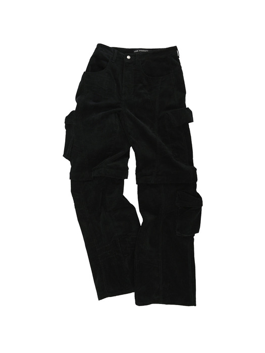 MILANO CORDUROY CARGO PANTS apa751m(BLACK)