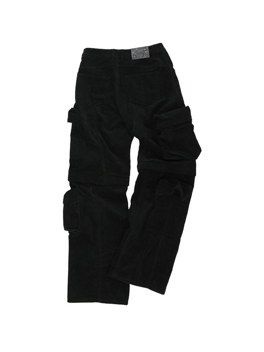 MILANO CORDUROY CARGO PANTS apa751m(BLACK)