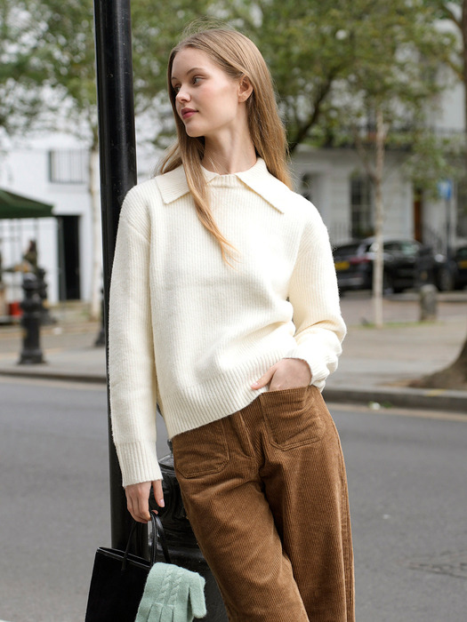 DAUNT Collared Sweater(던트)_IVORY