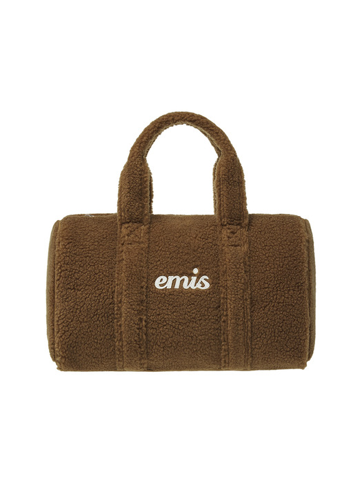 SHEARLING DUFFLE BAG-BROWN