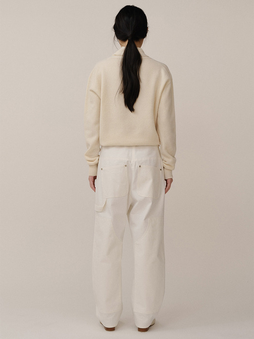 Shawl Collar Pullover Cream