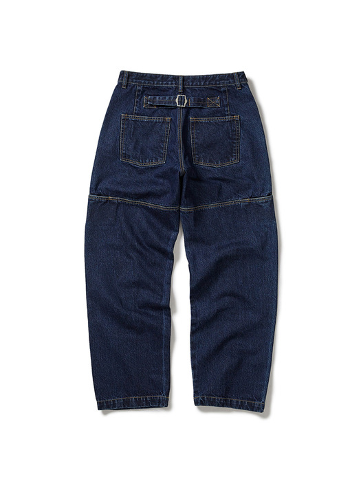 Regular tapered denim pants / Classic blue