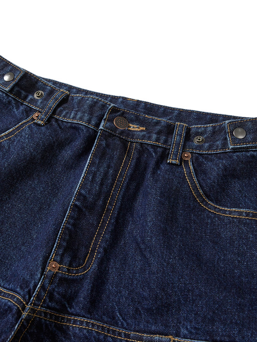 Regular tapered denim pants / Classic blue