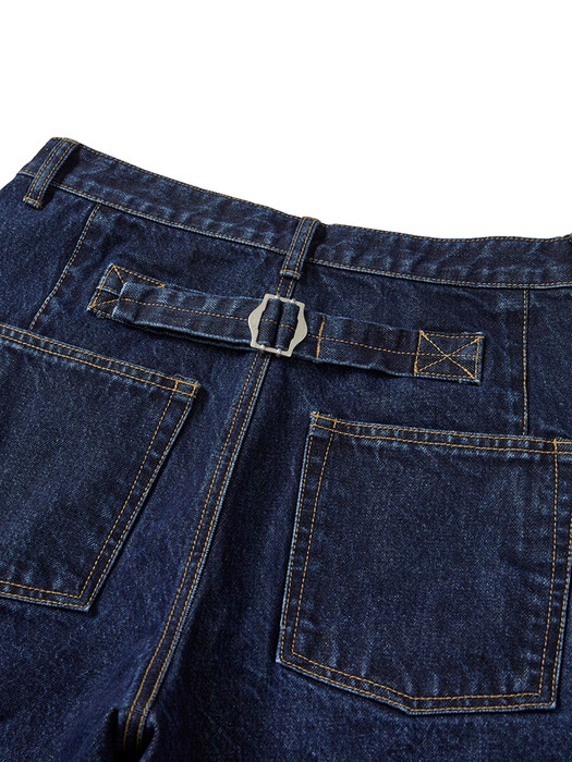 Regular tapered denim pants / Classic blue